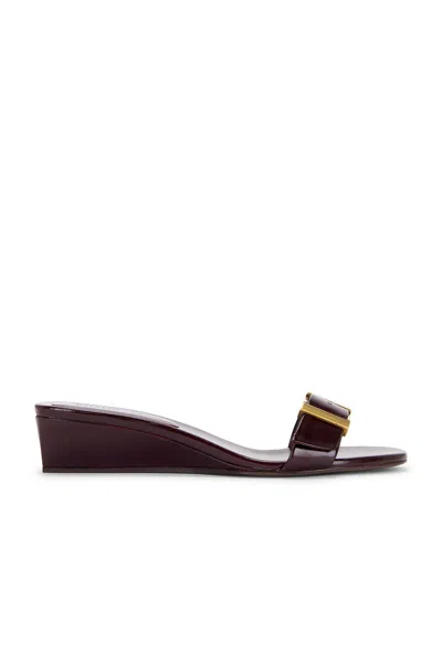 Khaite Manhattan Buckled Leather Sandals In Burgundy