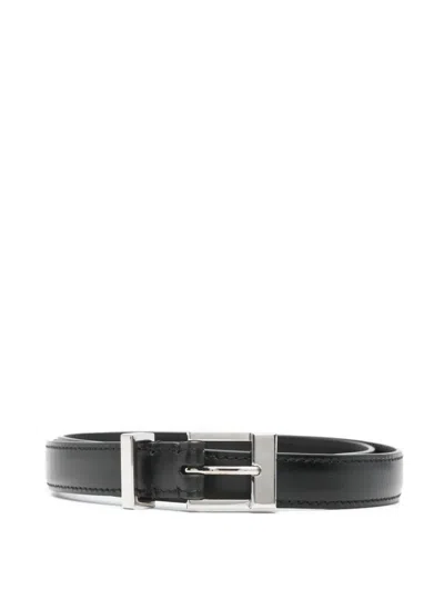 Khaite Manhattan Leather Belt In Black