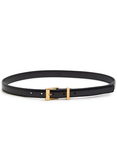 Khaite Manhattan Leather Belt In Black