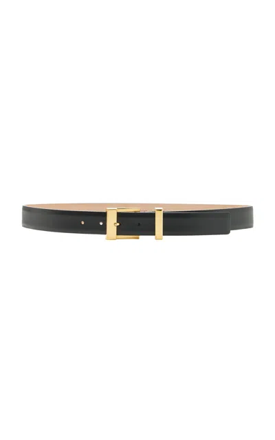 Khaite Manhattan Leather Belt In Black