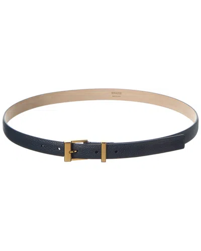 Khaite Manhattan Leather Belt In Blue