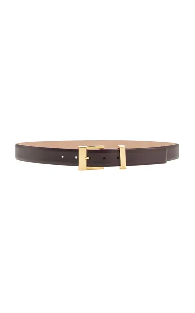 Khaite Manhattan Leather Belt In Brown
