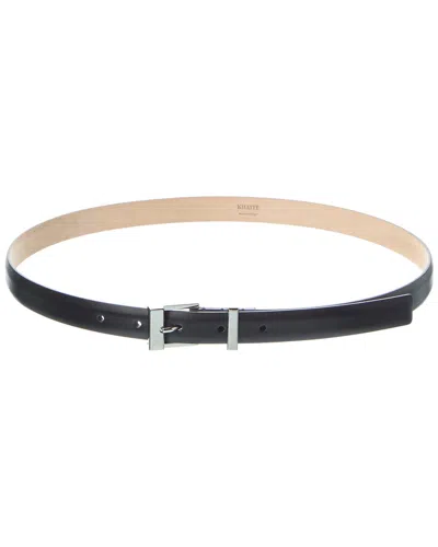 Khaite Manhattan Leather Belt In Green