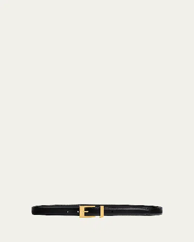 Khaite Manhattan Leather Belt In Black