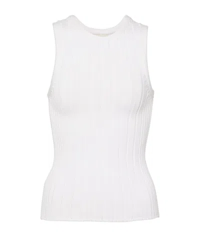 Khaite Manu Cotton-blend Tank Top In Neutral
