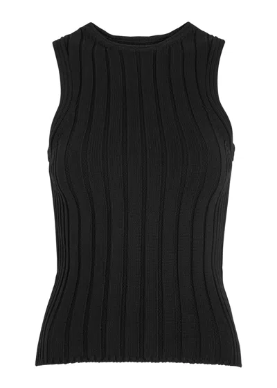 Khaite Sleeveless Knitted Vest In Black