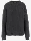 Khaite Manuela Ribbed-knit Cashmere Sweater In Black