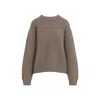 Khaite Brown Barley Wool Manuela Sweater In Brown