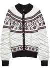 Khaite Marc Fair Isle Cashmere Cardigan In White