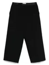 Khaite Wide-leg Cropped Trousers In Black