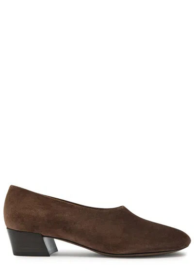 Khaite Marcy 30 Suede Pumps In Brown