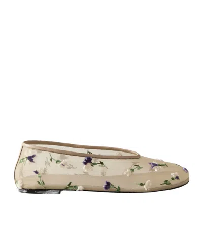 Khaite Marcy Ballet Shoes In White