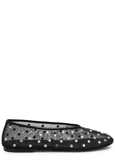 KHAITE KHAITE MARCY CRYSTAL-EMBELLISHED MESH BALLET FLATS