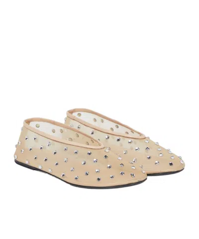 Khaite Marcy Crystal-embellished Ballet Flats In Neutral