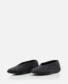 Khaite Marcy Crystal-embellished Satin Ballet Flats In Black
