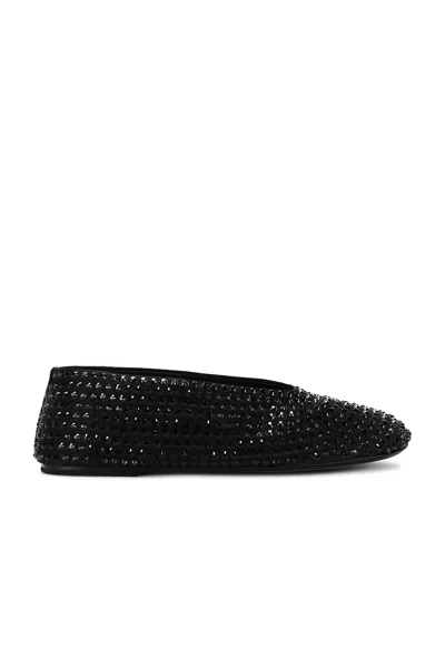 Khaite Marcy Embellished Flat In Black