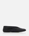 Khaite Marcy Crystal-embellished Satin Ballet Flats In Black
