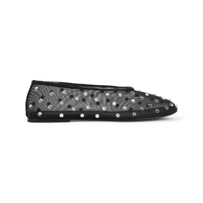 KHAITE KHAITE MARCY FLAT BLACK MESH BALLERINAS