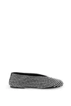 Khaite Marcy Crystal-embellished Satin Ballet Flats In Crystals