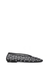 Khaite Marcy Crystal-embellished Mesh Ballet Flats In Black