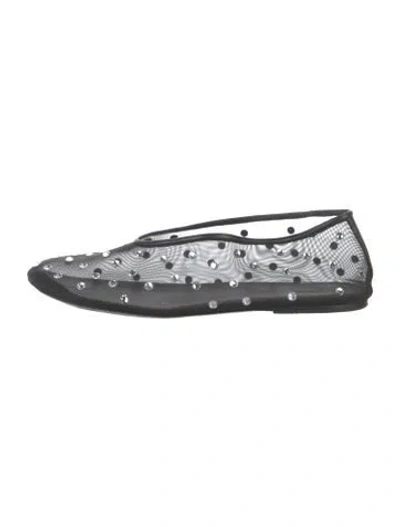 Pre-owned Khaite Marcy Mesh Ballet Flats In Black