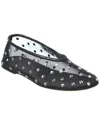 Khaite Marcy Crystal-embellished Mesh Ballet Flats In Black