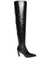 Khaite Marfa 85mm Leather Boots In Black