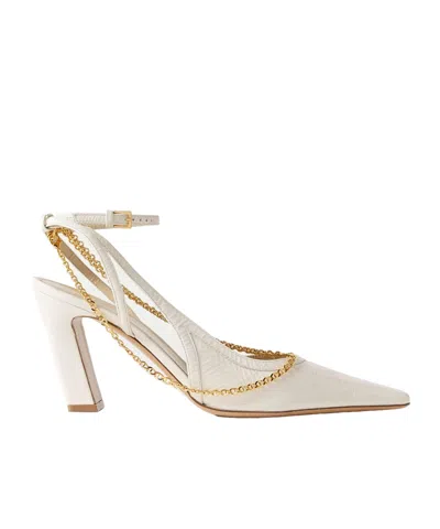 Khaite Marfa 90mm Chain-detail Pumps In White