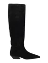 Khaite Marfa Suede Knee-high Boots In Black