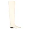 Khaite Marfa Leather Over-the-knee Boots In White