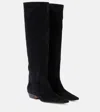 Khaite Marfa Suede Knee-high Boots In Black