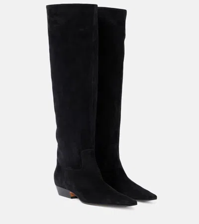 KHAITE MARFA SUEDE KNEE-HIGH BOOTS