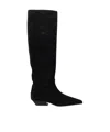Khaite Marfa Suede Knee-high Boots In Black