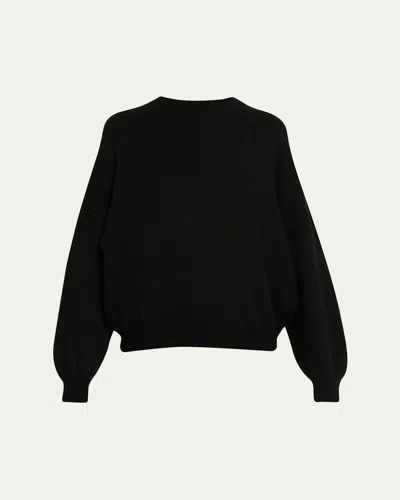 Khaite Margaux Cashmere Crewneck Sweater In Black