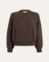 Khaite Margaux Cashmere Crewneck Sweater In Brown