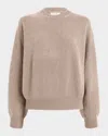 Khaite Margaux Cashmere Crewneck Sweater In Brown