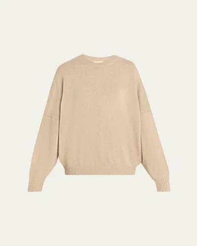Khaite Margaux Cashmere Crewneck Sweater In Brown
