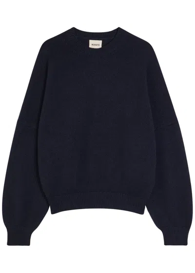 Khaite Margaux Cashmere Jumper In Blue