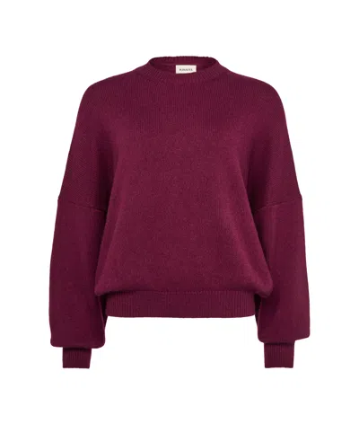 Khaite Margaux Cashmere Round Neck Sweater In Purple