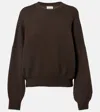 Khaite Margaux Cashmere Crewneck Sweater In Brown