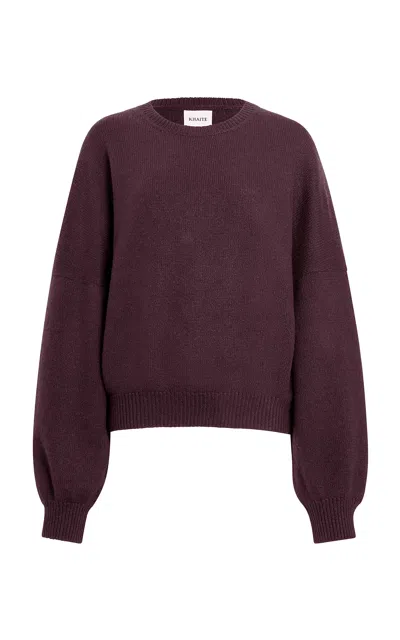 Khaite Margaux Cashmere Sweater In Burgundy