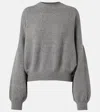 Khaite Margaux Cashmere Crewneck Sweater In Grey