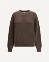 Khaite Margaux Oversized Sweater In Brown