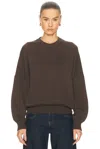 Khaite Margaux Cashmere Crewneck Sweater In Brown