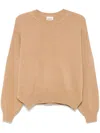 Khaite Brown Cashmere Sweater With Relaxed Fit In Brown