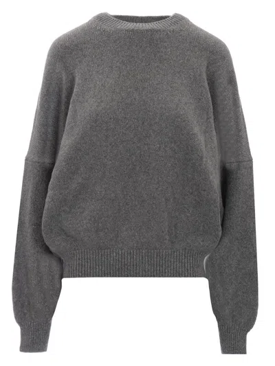 Khaite Margaux Sweatshirt In Grey