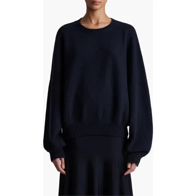 Khaite Marguax Cashmere Sweater In Midnight Navy