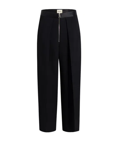 KHAITE KHAITE MARINE LOW-RISE WIDE-LEG PANTS