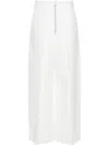 Khaite High-waisted Trousers With Bow Leg In White