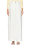 Khaite High-waisted Trousers With Bow Leg In Chalk